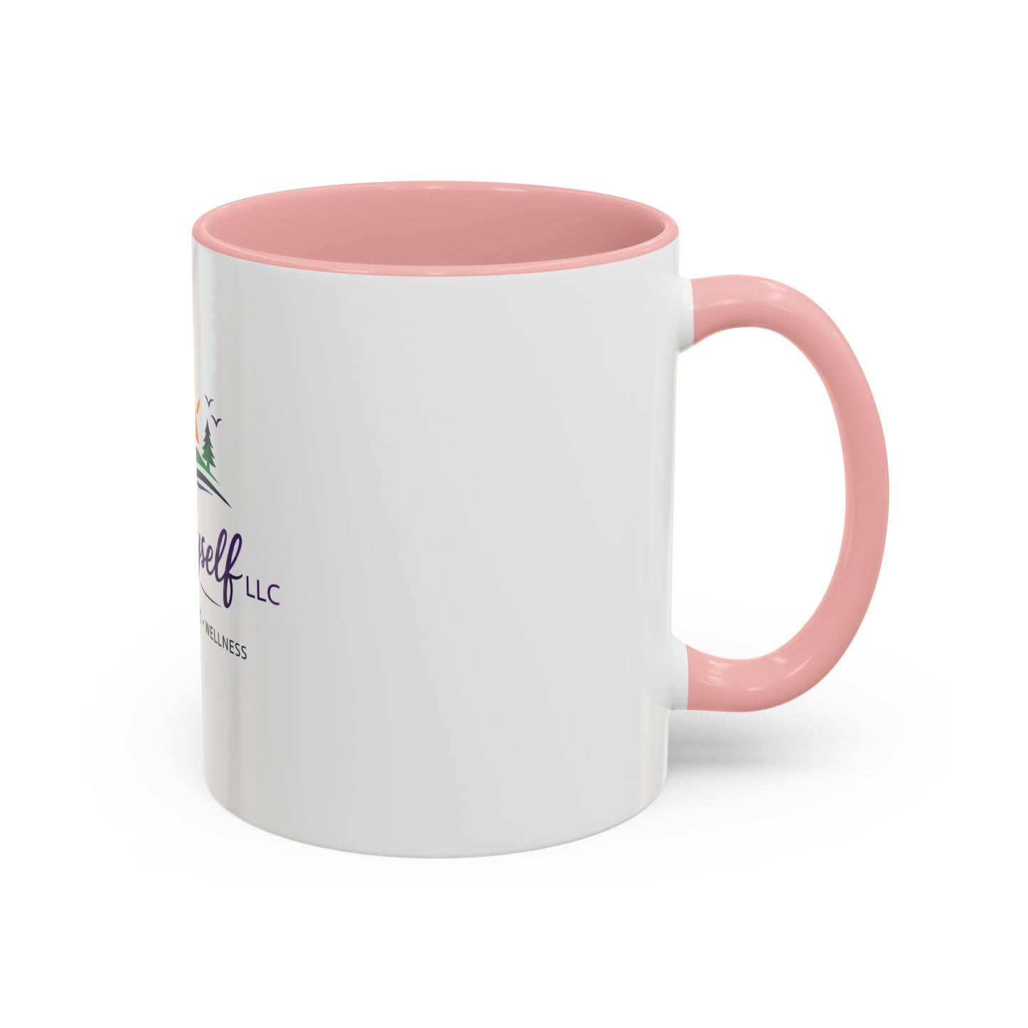 Just Myself Wellness Coffee & Tea Mug — Inspirational Accent Mug (11/15oz) - Available in 9 color variants.