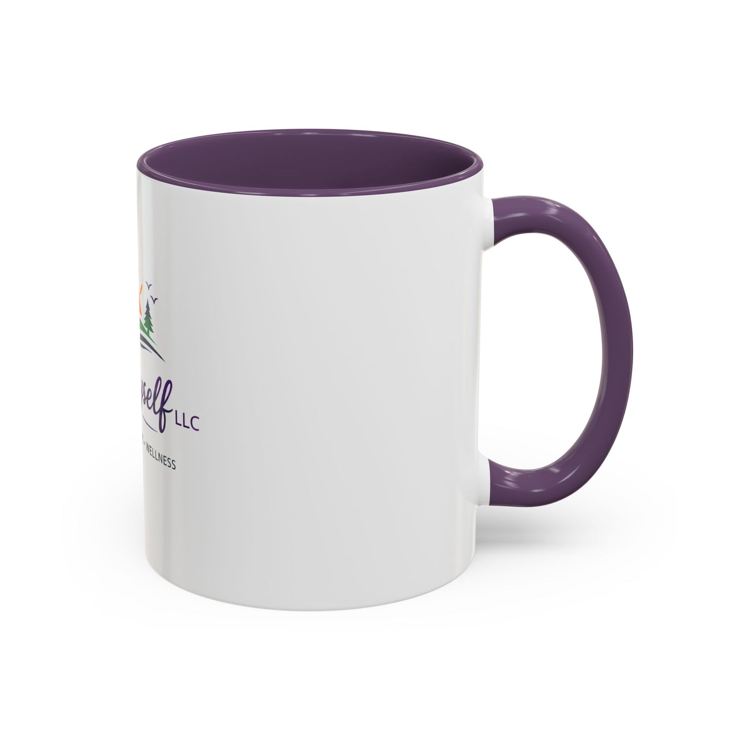 Just Myself Wellness Coffee & Tea Mug — Inspirational Accent Mug (11/15oz) - Available in 9 color variants.