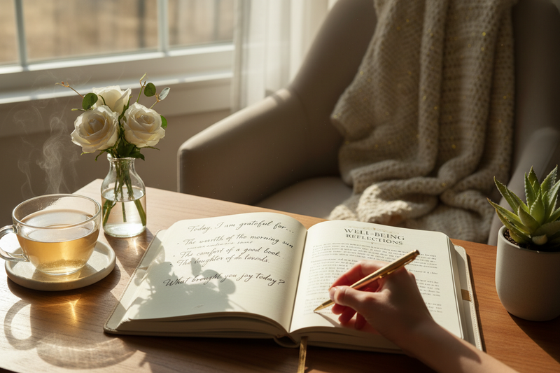 gratitude and wellbeing journaling